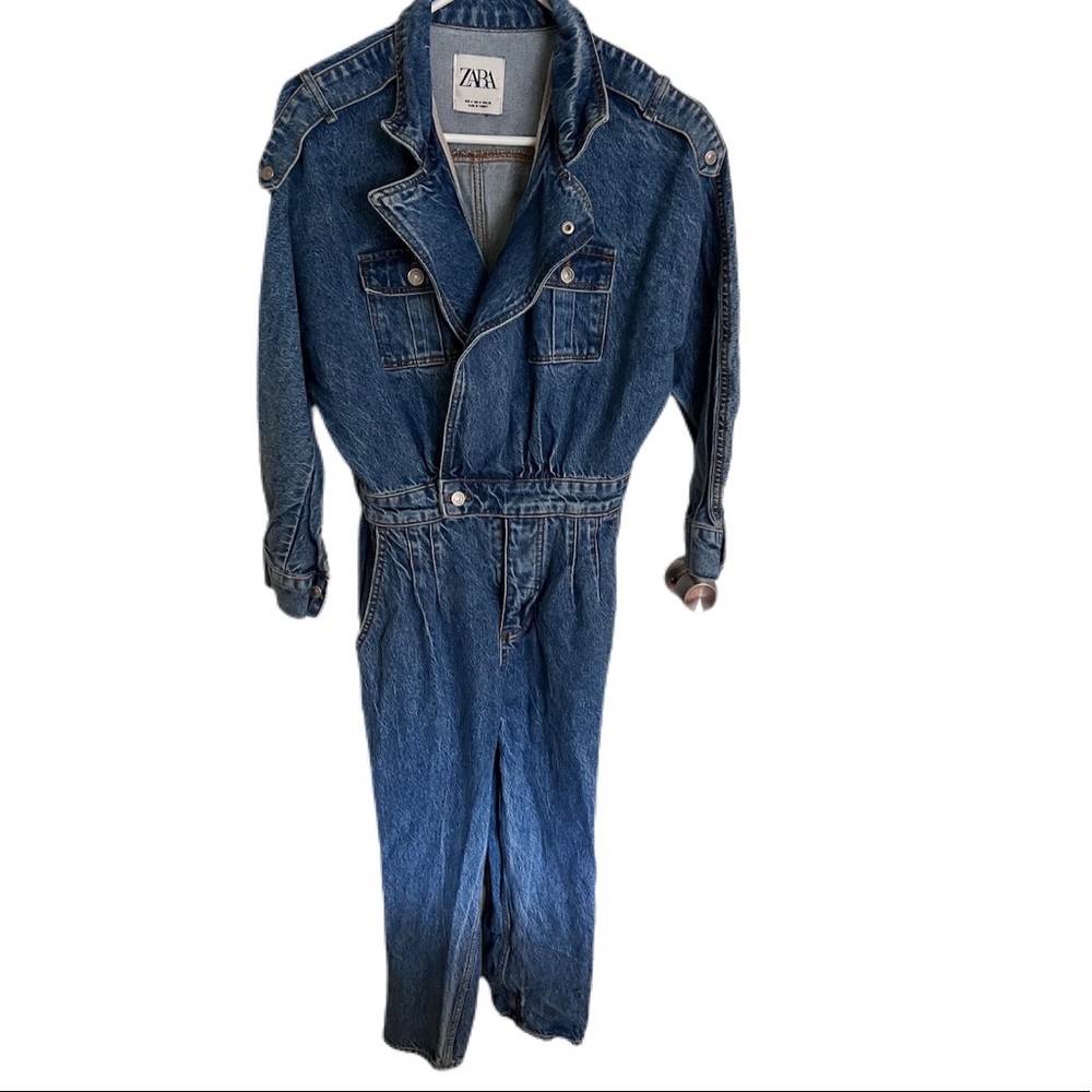 80s Jean jumpsuit by Zara size 8 (medium) I got it new and wore it once